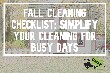 Fall cleaning checklist